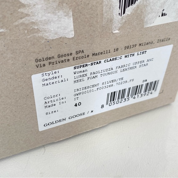 Golden Goose Iridescent Low top Superstar Silver Holographic Sneaker - Picture 7 of 9